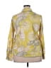 Unbranded 100% Polyester Print Yellow Long Sleeve Blouse Size XXL - photo 2