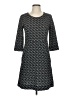 Veronica M. Chevron-herringbone Black Casual Dress Size M - photo 1