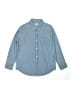 Crewcuts 100% Cotton Chevron-herringbone Blue Long Sleeve Button-Down Shirt Size 8 - photo 1