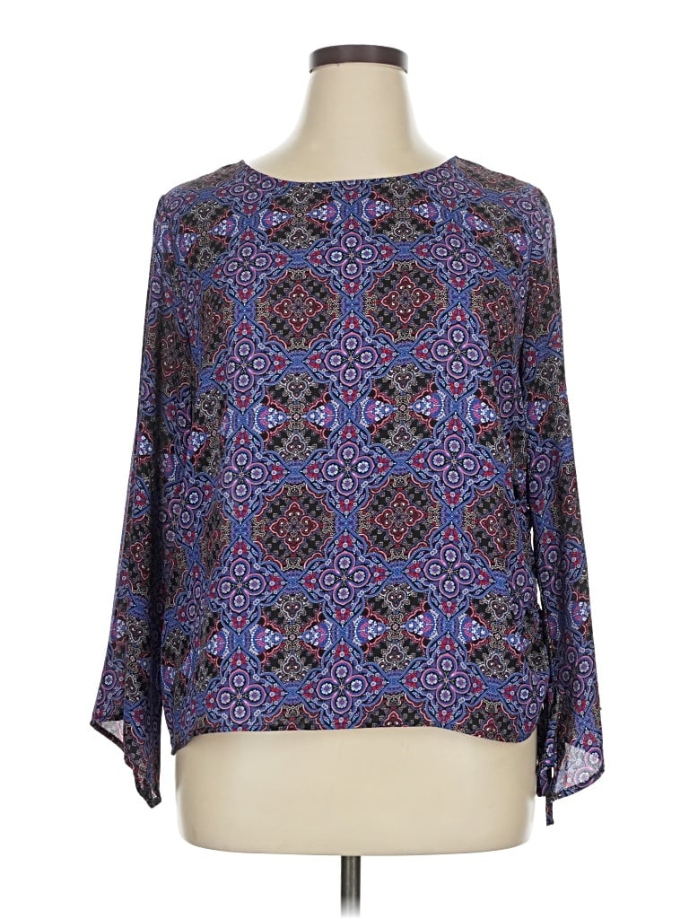 Pre-owned Counterparts 3/4 Sleeve Blouse In Purple