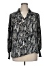 Ophelia Roe 100% Polyester Animal Print Silver Long Sleeve Blouse Size XL - photo 1