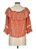 Emelia 100% Rayon Orange 3/4 Sleeve Blouse Size L - photo 2