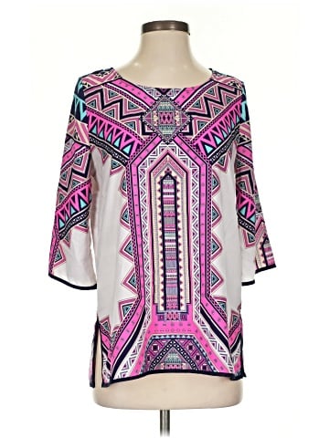 Pink Owl 3/4 Sleeve Blouse (view 1)