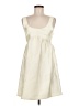 RMN 100% Polyester Solid Ivory Casual Dress Size 8 - photo 1