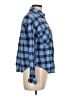Forever 21 100% Cotton Plaid Blue Long Sleeve Button-Down Shirt Size L - photo 4