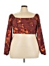 Shein Curve Burgundy 3/4 Sleeve Blouse Size 18 Plus (3) - photo 1