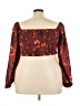 Shein Curve Burgundy 3/4 Sleeve Blouse Size 18 Plus (3) - photo 2
