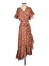 Max Studio Paisley Brown Casual Dress Size XS - photo 1