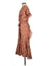 Max Studio Paisley Brown Casual Dress Size XS - photo 5