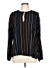 Rails 100% Rayon Stripes Black Long Sleeve Blouse Size L - photo 1