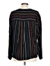 Rails 100% Rayon Stripes Black Long Sleeve Blouse Size L - photo 2