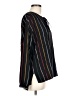 Rails 100% Rayon Stripes Black Long Sleeve Blouse Size L - photo 4
