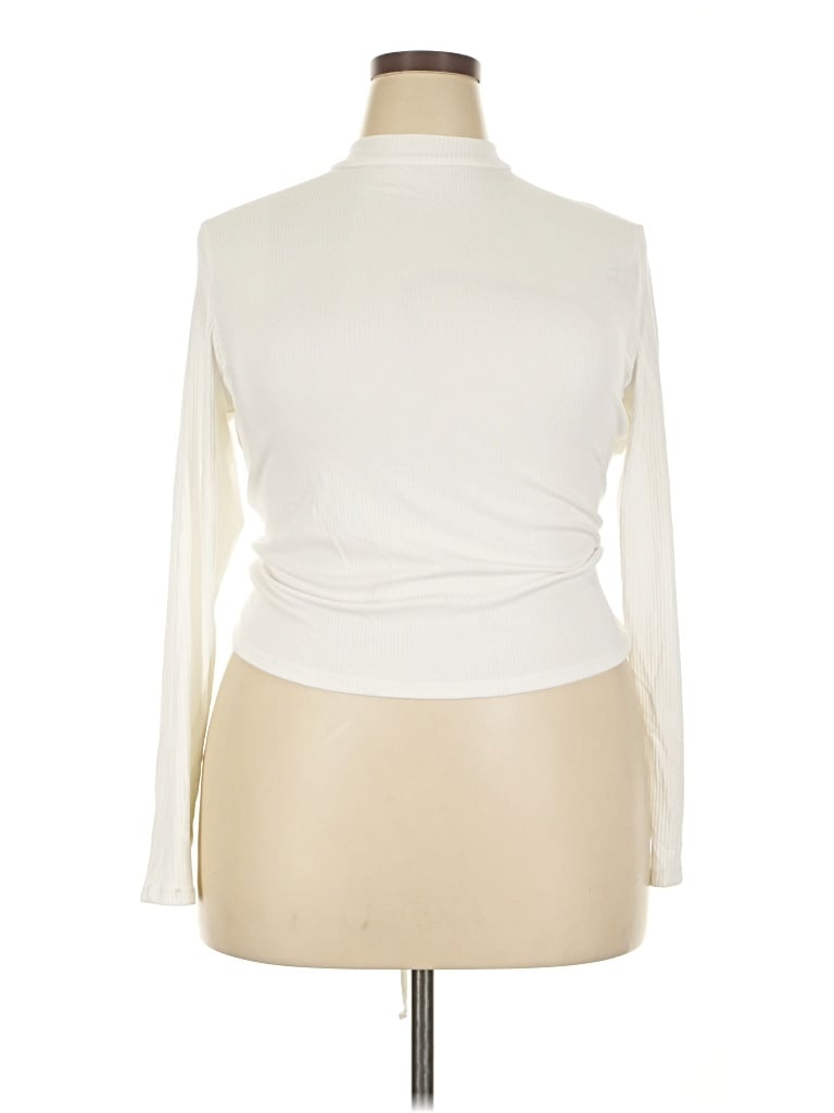 No Comment Long Sleeve Turtleneck In White