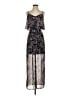 Express 100% Polyester Floral Black Cocktail Dress Size XS - photo 1