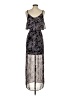 Express 100% Polyester Floral Black Cocktail Dress Size XS - photo 2