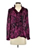 AK Anne Klein 100% Polyester Floral Purple Long Sleeve Blouse Size 2 - photo 1
