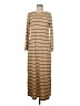 Unbranded Stripes Tan Casual Dress Size M - photo 1