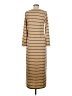 Unbranded Stripes Tan Casual Dress Size M - photo 2