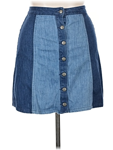 Buttons Denim Skirt (view 1)