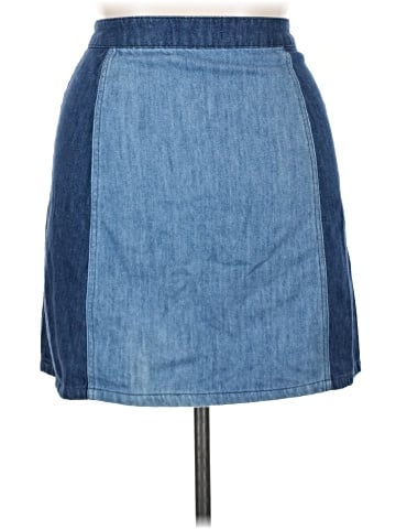 Buttons Denim Skirt (view 2)