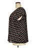 Worthington 100% Polyester Black Short Sleeve Blouse Size XXL - photo 5