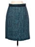 W by Worth Chevron-herringbone Teal Casual Skirt Size 2 - photo 2