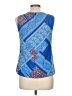 Crosby 100% Rayon Blue Sleeveless Blouse Size M - photo 2