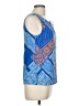 Crosby 100% Rayon Blue Sleeveless Blouse Size M - photo 4