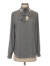 Ann Taylor 100% Polyester Gray Long Sleeve Blouse Size S - photo 1