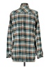 L.L.Bean Plaid Teal Long Sleeve Button-Down Shirt Size S - photo 2