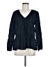 Joe Fresh 100% Cotton Blue Long Sleeve Blouse Size M - photo 1