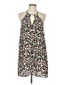 Bebop 100% Polyester Print Black Blue Casual Dress Size L - photo 1