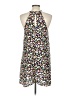 Bebop 100% Polyester Print Black Blue Casual Dress Size L - photo 2