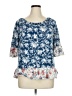 Como Blu Blue 3/4 Sleeve Blouse Size XL - photo 1