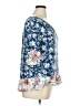 Como Blu Blue 3/4 Sleeve Blouse Size XL - photo 4