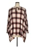 Assorted Brands Plaid Tan Pink Poncho Size XL (estimated) - photo 1