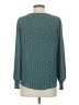 Ann Taylor LOFT 100% Polyester Polka Dots Green Teal Long Sleeve Blouse Size XS - photo 2