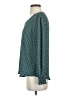 Ann Taylor LOFT 100% Polyester Polka Dots Green Teal Long Sleeve Blouse Size XS - photo 5