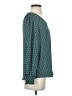 Ann Taylor LOFT 100% Polyester Polka Dots Green Teal Long Sleeve Blouse Size XS - photo 4