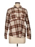 Universal Thread 100% Cotton Plaid Brown Long Sleeve Button-Down Shirt Size M - photo 1