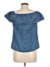 cavalini Blue Short Sleeve Blouse Size M - photo 2