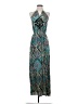 Lulumari Print Teal Cocktail Dress Size S - photo 1