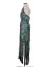 Lulumari Print Teal Cocktail Dress Size S - photo 5
