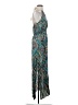 Lulumari Print Teal Cocktail Dress Size S - photo 4