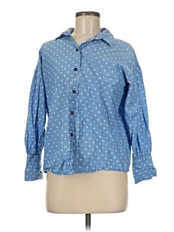 Topshop 3/4 Sleeve Button-Down Shirt (view 1)