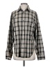 Zara Plaid Gray Long Sleeve Button-Down Shirt Size XS - photo 1