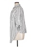 Vixbe 100% Rayon Stripes Silver 3/4 Sleeve Button-Down Shirt Size XL - photo 5