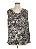 Nine West Animal Print Ivory Gray Long Sleeve Blouse Size 1X - photo 1
