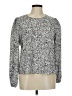 Shein 100% Polyester Animal Print Silver Long Sleeve Blouse Size 8 - 10 - photo 1