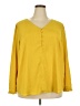 Ann Taylor LOFT 100% Polyester Yellow Long Sleeve Blouse Size 20 - photo 1